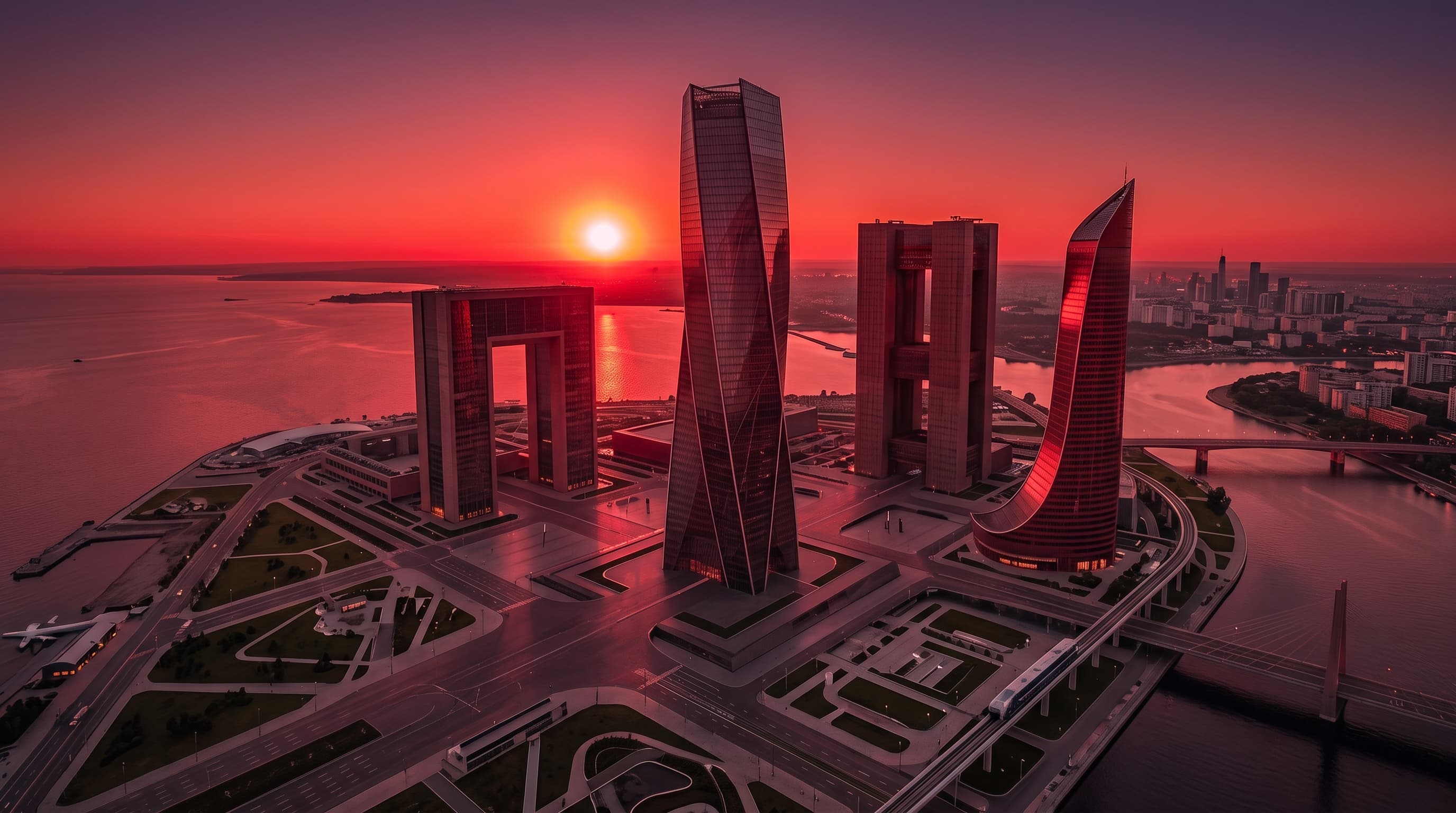 Crimson Matrix skyline
